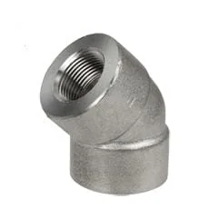 Stainless threaded 45-degree elbow