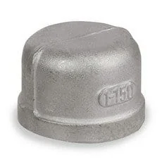 Stainless threaded round cap
