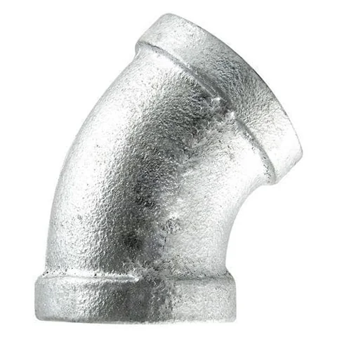 Galvanized 45-degree elbow