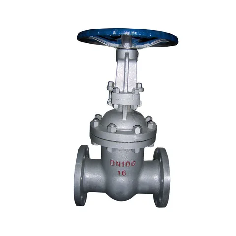 Iron gate valve flanged