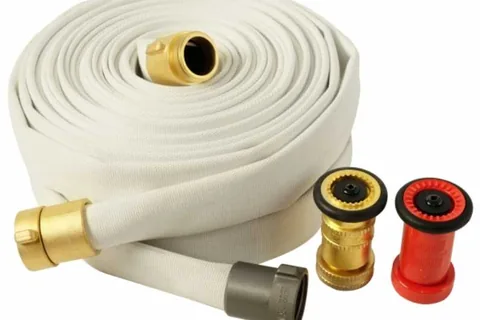 All-latex single-jacket hose with couplings