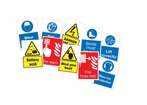 Mandatory safety and PPE signs